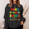 World Down Syndrome Awareness Day Rock Your Socks Groovy Sweatshirt Gifts for Her