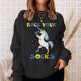 World Down Syndrome Day Rock Your Socks Unicorn Sweatshirt Gifts for Her