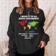 World Traveler Seven Continents 7 Continents Club White Sweatshirt Gifts for Her