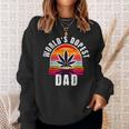 World's Dopest Dad For Father's Day Retro Sunset Weed Men Sweatshirt Gifts for Her