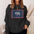 Wyoming Flag Home Love Family Vintage Distressed Sweatshirt Gifts for Her