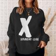 X Straight Edge Hardcore Punk Rock Band Fan Outfit Sweatshirt Gifts for Her