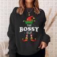 Xmas Bossy Elf Family Matching Christmas Pajama Sweatshirt Gifts for Her