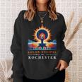Yoga Total Solar Eclipse April 8Th 2024 Rochester Sweatshirt Gifts for Her