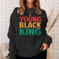 Young Black King African American Black Heritage Afro Boys Sweatshirt Gifts for Her