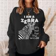 Zebra Ribbon's Not For The Weak Support Cvid Awareness Sweatshirt Gifts for Her