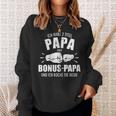 Zwei Titel Papa Und Bonus Papa Und Rocke Sie Beide Fäuste Kapuzenjacke Sweatshirt Geschenke für Sie