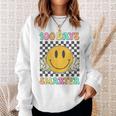 100 Days Smarter Cute Smile Face Hippie 100Th Day Of School Sweatshirt Gifts for Her