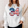 34 Guilty Trial Judge Usa Flag Sweatshirt Gifts for Her