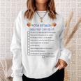 40Th Birthday Checklist Fortieth Dares Challenge Sweatshirt Gifts for Her