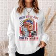 Make 4Th Of July Great Again Trump Drinking Beer Sweatshirt Gifts for Her