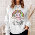Alpha Male Cat Rainbow Sweatshirt Gifts for Her