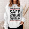 Make America Safe United Equal And Again Pride Trump 2020 Sweatshirt Gifts for Her