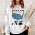 America Total Solar Eclipse April 8 2024 Usa Map Totality Sweatshirt Gifts for Her