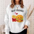 Best Friends Kawaii Burger & Fries Sweatshirt Gifts for Her