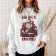 Big Nick Energy Vintage Gangster Santa Claus Wink Christmas Sweatshirt Gifts for Her