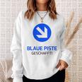 Blue Ski Slope Is Done Ski Beginner Ski School Sweatshirt Geschenke für Sie