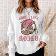 Bride's Last Rodeo Cowgirl Hat Bachelorette Party Wedding Sweatshirt Gifts for Her