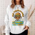 Burger-Fun- Witziger Spruch Comic-Style Sweatshirt Geschenke für Sie