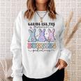 Caring For The Sweetest Bunnies Pediatric Easter Nurse Sweatshirt Gifts for Her