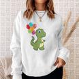 Children's 2Nd Birthday Ich Bin Schon 2 Jahre Dinosaur Sweatshirt Geschenke für Sie