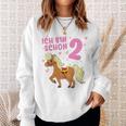 Children's Ich Bin Schon 2 Pferd Zwei Jahre Pony 2 Geburtstag Sweatshirt Geschenke für Sie