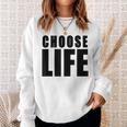 Choose Life Grandes Lettres Noires En Gras Style Rétro Années 80 Sweater e Cadeaux pour elle