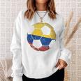 Colombia Soccer Ball Flag Jersey Colombian Football Sweatshirt Gifts for Her