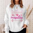 Cool Grandmas Have Muscles Gym Powerlifting Sweatshirt Gifts for Her