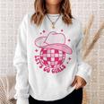 Cowboy Hat Disco Ball Let's Go Girls Western Cowgirls Sweatshirt Gifts for Her
