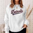 Detroit City Baseball Vintage Varsity Arched Text Detroit Sweatshirt Gifts for Her Detroit City Baseball Vintage Varsity Arched Text Detroit Sweatshirt Gifts for Her