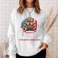 Donald Pump Swole America Again Gym Fitness Trump 2024 Sweatshirt Gifts for Her