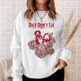 Dungeons & Dragons Red Dice Don't Lie Sweatshirt Gifts for Her