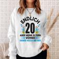 Endlich 20 Sweatshirt, Humorvolles Design über Eltern Wohnen Noch Geschenke für Sie