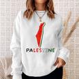 Falasn Palestine Watermelon Map Patriotic Graphic Sweatshirt Gifts for Her