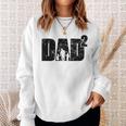 Father's Day Ater Werden Zweifacher Papa Zwei Kinder Sweatshirt Geschenke für Sie