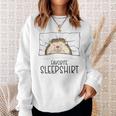 Favorite Sleep Napping Hedgehog Pajama Sweatshirt Gifts for Her