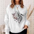 Fire Dragon With Wings Footprints And Flag Fantasy Sweatshirt Gifts for Her