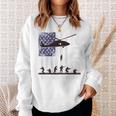 On Friday We Wear Red Friday Military Us Flag Print On Back Sweatshirt Gifts for Her