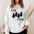 Cat Flag Hardcore Band Parodies Sweatshirt Gifts for Her