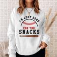 Fantasy Baseball League I'm Just Here For The Snacks Sweatshirt Gifts for Her