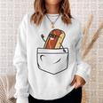 Hotdog In A Pocket Meme Grill Cookout Barbecue Joke Sweatshirt Gifts for Her