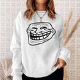 Troll Face Nerd Geek Graphic Sweatshirt Gifts for Her