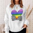 Gayday Pride Lgbtq Lesbian Gay Bi Trans Queer Love Elephants Sweatshirt Gifts for Her