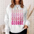 George First Name I Love George Vintage Sweatshirt Gifts for Her