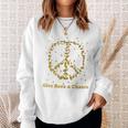 Give Bees A Chance Peace Sign Sweatshirt Gifts for Her