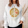 Give Pizza Chance Pizza Pun With Peace Logo Sign Sweatshirt Gifts for Her