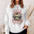 Groovy Total Solar Eclipse April 8 2024 Astronomy Souvenir Sweatshirt Gifts for Her