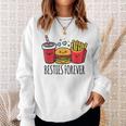 Hamburger French Fries Soda Bff Matching Best Friends Sweatshirt Gifts for Her