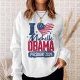 I Heart Michelle Obama 2024 For President Retro Election Sweatshirt Gifts for Her